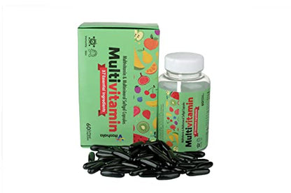 Vitashala Multivitamin For Men & Women With Vitamin C, E, Zinc - Multivitamin Capsule For Immunity, Biotin, Healthy Hair, Skin & Nails -60 capsules