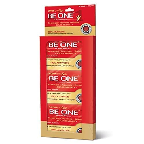 BE ONE 100% Ayurvedic Energy and Immunity Health Supplement, Orange,Pack of 30 Count capsules