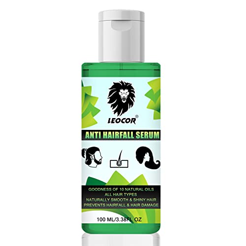 Leocor Hair Serum For Silky & Smooth Hair, Tames Frizzy Hair,for Strong, Tangle Free & Frizz-Free Hair - 100 ml