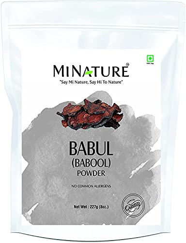 Babool Bark Powder by mi nature| Acacia Nilotica| Babool Gum | Babul Powder | Control Bleeding Gums | 227g (8 oz.) (0.5 lb)