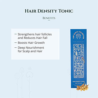 THE EARTH COLLECTIVE Hair Density Tonic, Reduce Hair Fall and Promote Hair Growth, For Men And Women, 89% Plant Derived, 100 Ml.