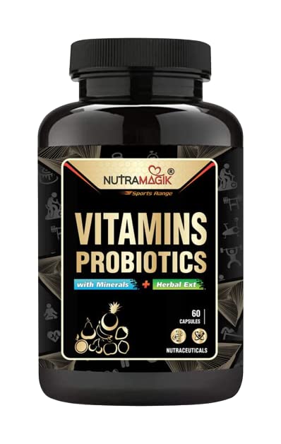 Nutramagik Multivitamin Multi-mineral, Antioxidant, and Probiotics with Herbal extract blends- 60 Capsules