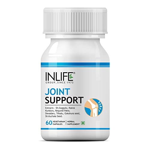 Inlife Joint Support Health Supplement with Expert Active Pain Relief, Boswellia Serrata, Guggul and other Ayurvedic Herbs, 500 mg - 60 Veg Caps