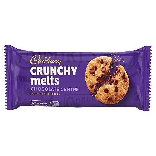 Cadbury Crunchy Melts Chocolate Chip Cookies with Soft Melting Centre Biscuit, 156g
