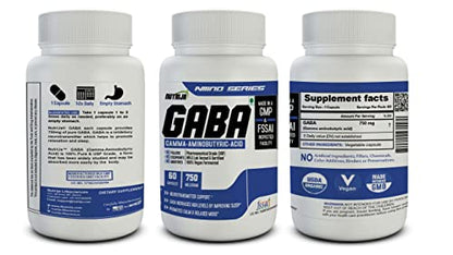 NutriJa GABA 750MG Supplement - 60 Capsules (120 Capsules)