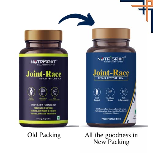 NUTRISROT Joint-Race Ayurvedic Supplement for Joint Pain Relief & Cartilage Repair Support with Bosn for Improving Joint and Bone Health| Men & Women