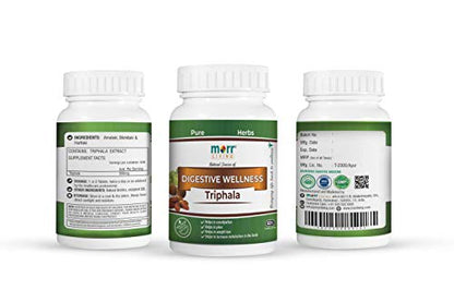 Morr Living Triphala (Terminalia bellirica) Digestive Wellness - Contains Extract, 500mg - 60 Tablets