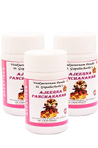 AYURVEDASRAMAM PVT LTD Ajeerna Panchananam Digestive Appetiser_35 gms_Pack of 3