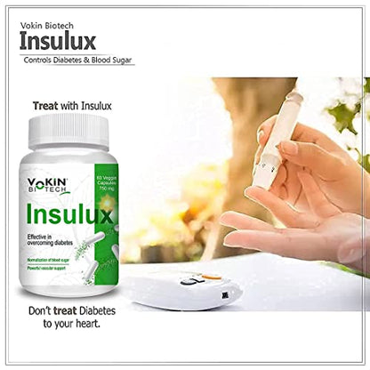 Vokin Biotech Herbal Insulux, 750mg (60 Capsules)