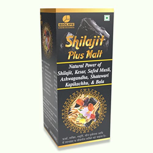 Shilajit Plus Malt, Experience the Power of Himalayan Shilajit, Kesar, Safed Musli, Ashwagandha, Shatawari, Kapikachhu - 400ml