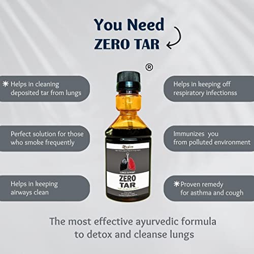 Hindrishi Ayurveda Zero Tar & Liv Revive Syrup, Lungs and Liver Detox (1 Zero Tar + 1 Liv Revive)