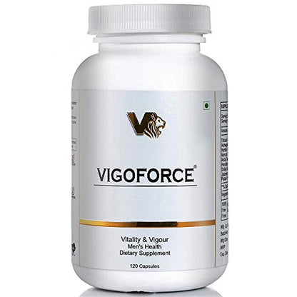 VIGOFORCE Vitality and Vigour Natural Mens Supplement for Energy and Stamina 1 bottle contains 120 Veg Capsules