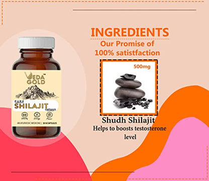 Pure shilajit Capsule,shilajit resin pure, shilajit original, shilajit Himalayan,pure shilajit, raw silajit original Himalayan (30Capsules/500mg)