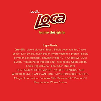 Luvlt Loca Home Delight Choco Caramel Bar with Nougat | Homepack | Pack of 3 - 200gm Each