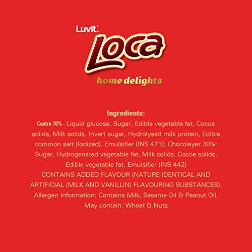 Luvlt Luvit. Loca Home Delight Choco Caramel Bar with Nougat Multipack, 600g - Pack of 3, 742 g