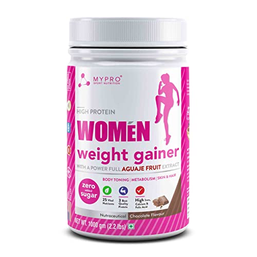 Mypro Sport Nutrition High Protein Women Weight Gainer For Increase Breast Muscle Chocolate Flavor For Women-1000 Gm
