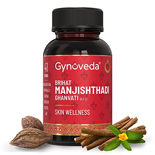Gynoveda Manjistha Ayurvedic Blood Purifier For Healthy Glowing Skin. Long Term Solution For Skin Problems. 1 Bottle, 240 Tablets