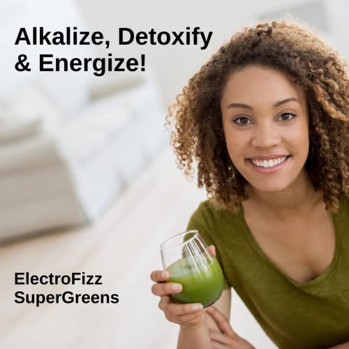 ElectroFizz Supergreens Superfood, Greens, Fruits &Herbs -Spirulina, Moringa, Wheat Grass etc,Boost ce Health & Immunity (Effervescent Tabs Pack of 2)