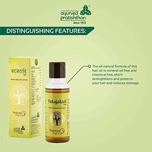 Ayurved Pratishthan Vatajatadi (Banyan Tree/Bargad) Ayurvedic Herbal Hair Oil for Men & Women | 200 ml