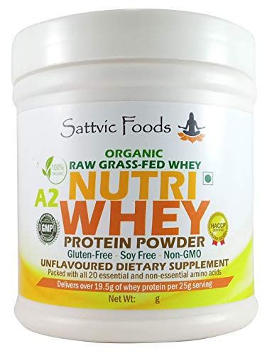 Sattvic Foods Certified Organic A2 Nutri-Whey Protein (200 g) Unflavoured