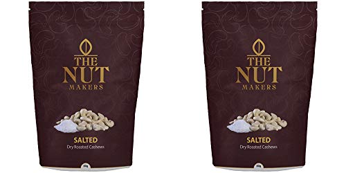 The Nut Makers Dry Roasted & Salted Cashews- 80gm - Pack of 2