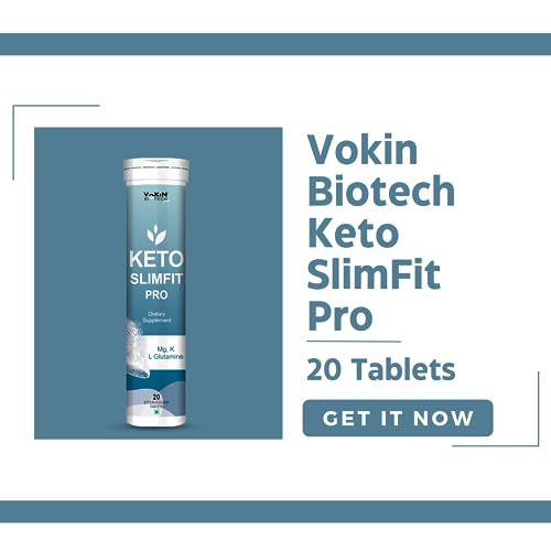 Vokin Biotech Keto Slim Tablets For Weight Loss Dietary Supplement Effervescent Water Soluble (20 Tablets) Pack Of 2