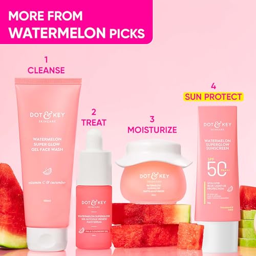 DOT & KEY Watermelon Hyaluronic Sunscreen Spf 50 Pa+++ For Oily, Normal & Combination Skin Uv + Blue Boosts Vitamin D, 50g