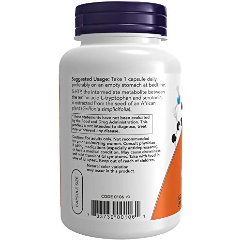 Now Foods, 5-HTP, 100 mg, 120 Vcaps