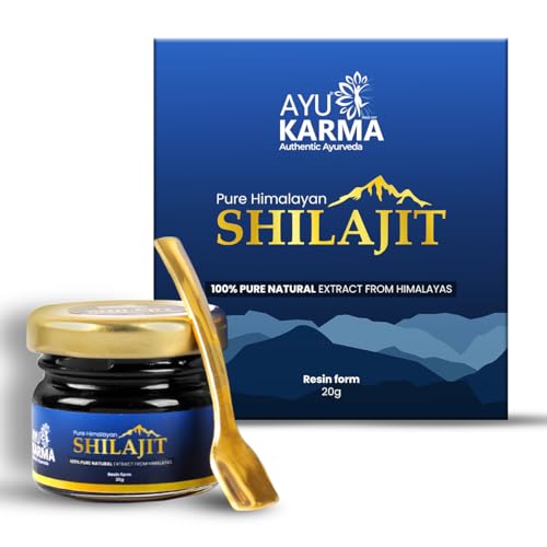 AYUKARMA Ayurveda Pure Himalayan Shilajit/Shilajeet Resin 20g