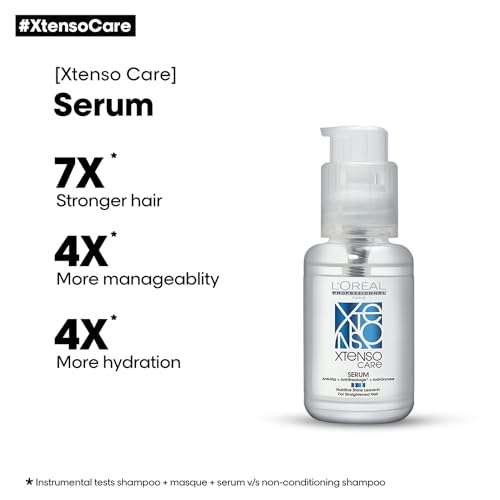 L'Oréal Professionnel Xtenso Care Serum For Straightened Hair, 50 ML| Anti-Frizz Serum | Hair Shine Serum|Serum with Pro Keratin & Incell Technology