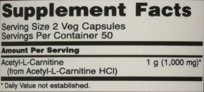 Now Foods Acetyl-L Carnitine, 500 mg, 100 Vcaps