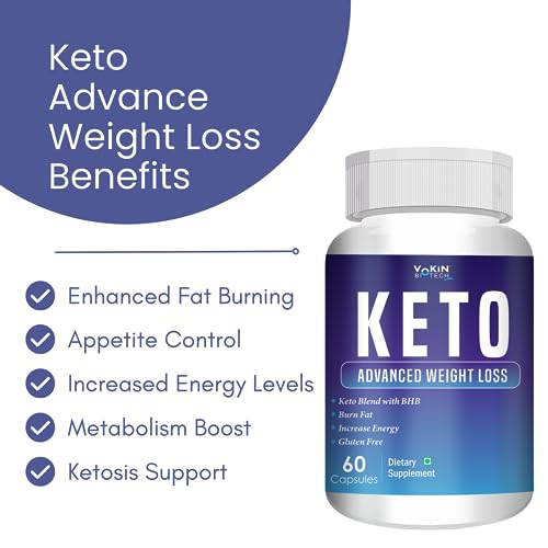 Vokin Biotech Keto Capsules Ultra Weight Loss Fat Burner Supplement with (Green Tea + Garcinia Camboia + Green Coffee) Extract 60 Capsules (Pack Of 2)