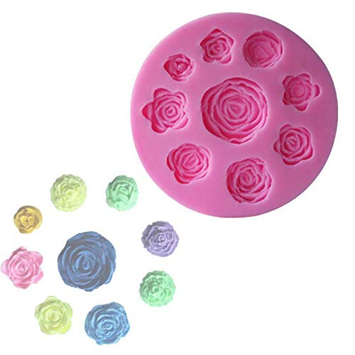 Bakefy® Small Rose Silicone 3D Rose Flower Fondant Mold Cutter Soap Mould Baking DIY Cake Decor