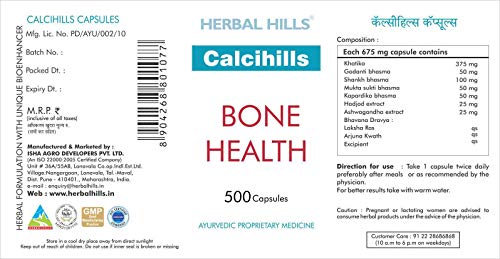 Herbal Hills Calcihills Bone Health (500 Capsule (Pack of 1))