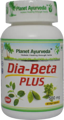 Planet Ayurveda's DiaBeta Plus for Diabetes (60 Capsules, Pack of 1)