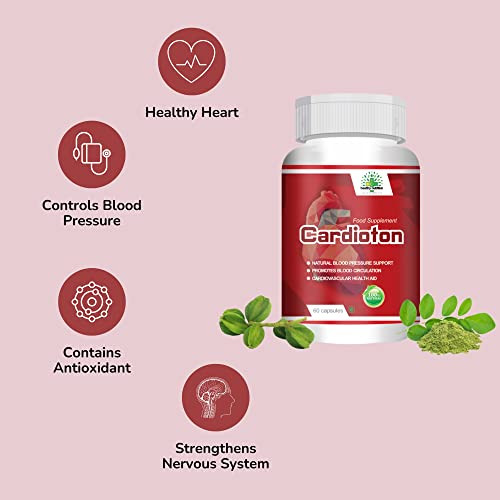 Healthy Nutrition Natural cardioton with Arjuna Extract & Moringa Extract - Veg 60 Capsules