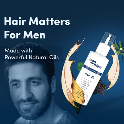Man Matters Hair Growth Oil for Men | Onion Oil with Deep Root Applicator and Derma Roller 0.5mm for Hair Regrowth| 100 ml