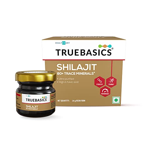 TrueBasics Shilajit Resin, with 80+ Trace Minerals, for Immunity, 20 g