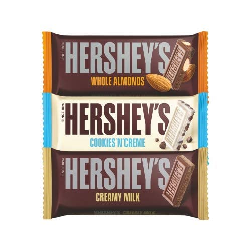 Hershey's Creamy Milk, Whole Almonds & Cookies n Creme Chocolate Bar, 100g (Pack Of 3)