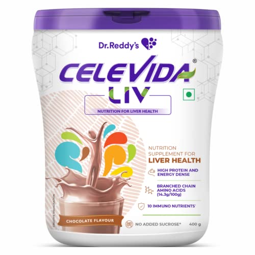 Dr.Reddy’s Celevida Liv | Nutrition Drink for liver health | Chocolate Flavour- 400g (1)