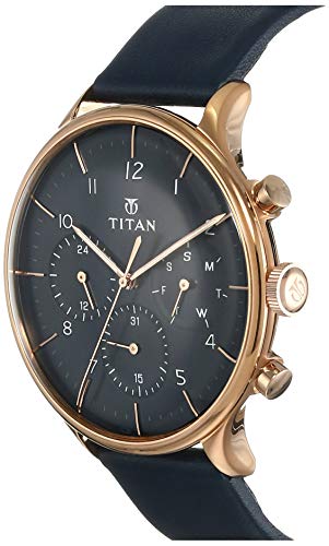 Titan Light Leathers Analog Blue Dial Men's Watch-NM90102WL02 / NL90102WL02/NP90102WL02
