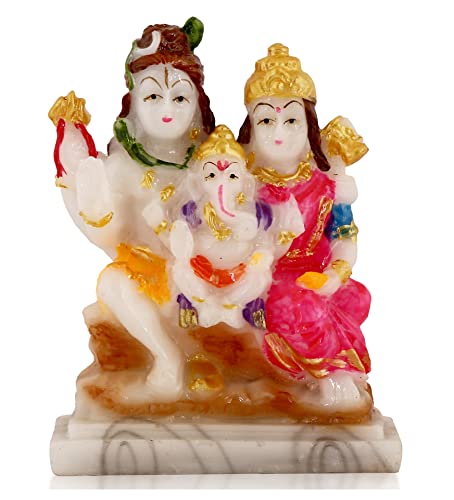 Awesome Craft Lord Shiv Parivar Statue Shiv Parivar Murti Shiv Parvati Ganesh God Shiva Idol | Statue/Showpiece