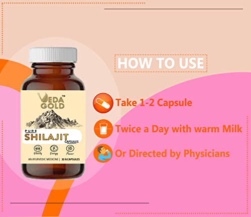 Pure shilajit Capsule,shilajit resin pure, shilajit original, shilajit Himalayan,pure shilajit, raw silajit original Himalayan (30Capsules/500mg)