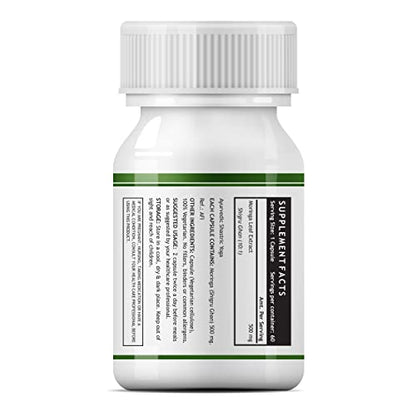 INLIFE Moringa Leaf Extract (10:1) Supplement, Weight Management, Powerful Antioxidant, 500mg - 60 Veg Capsules