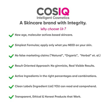 Cos-IQ 1% Vit A Granactive Retinoid in Squalane Face Serum | Only 4 Ingredients Vit-A Anti Ageing Retinol Night Serum | For Women & Men | 30ml