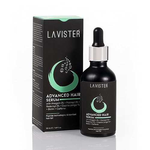 Lavister Advanced Hair Growth Serum - Control Hair Fall in 1 Week - Triple Action on Hair with Anaga Formula - Hair Growth Serum for Men & Women 50 ml