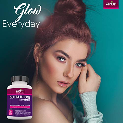Zenith Nutrition Glutathione (Reduced Form) 250 mg - 30 Veg Capsules | Lab tested