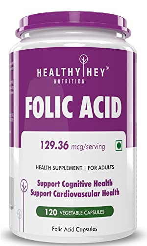 Healthyhey Nutrition Folic Acid - 120 Veg Capsules