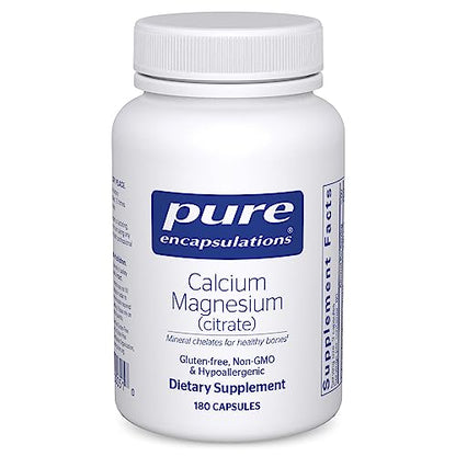 Pure Encapsulations Hypoallergenic Calcium Magnesium (Citrate) -180 Capsules