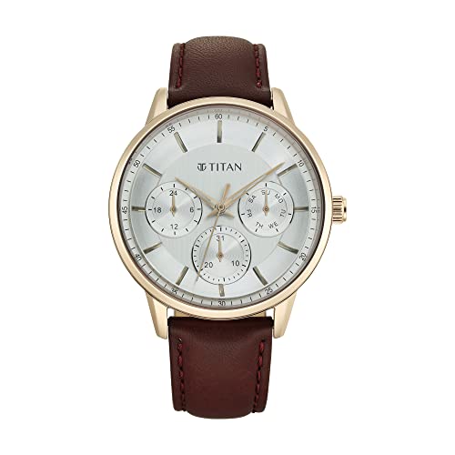 Titan Analog Brown Dial Men's Watch-90133WL01